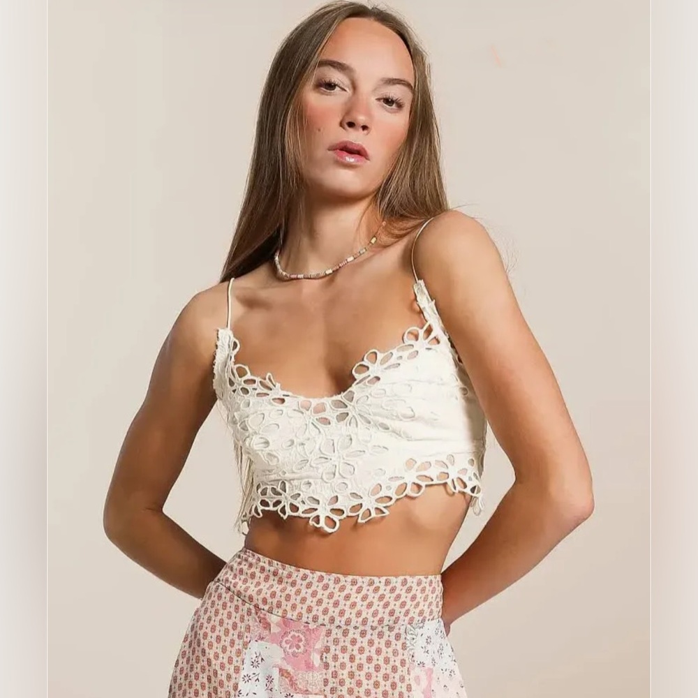 Free People Asteria Bralette in Optic White